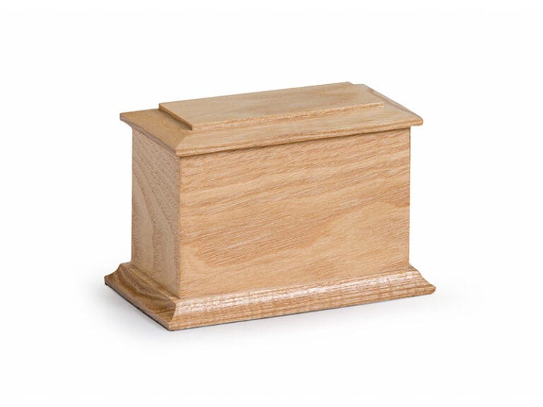 Arun Wooden Casket - Natural Finish - XS, S, M, L, XL sizes