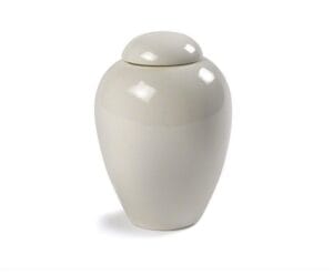 Serenity Glazed Urn in White - XS, M, L, XL sizes