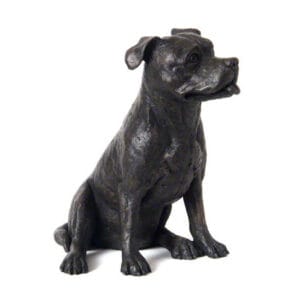 Staffordshire Terrier Resin Urn