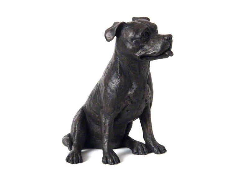 Staffordshire Terrier Resin Urn