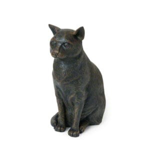 Sitting Cat Resin Urn