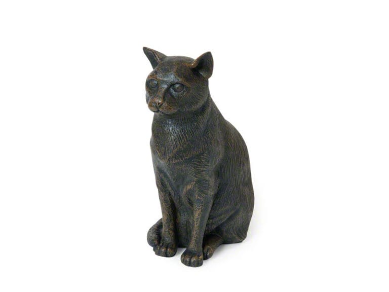 Sitting Cat Resin Urn